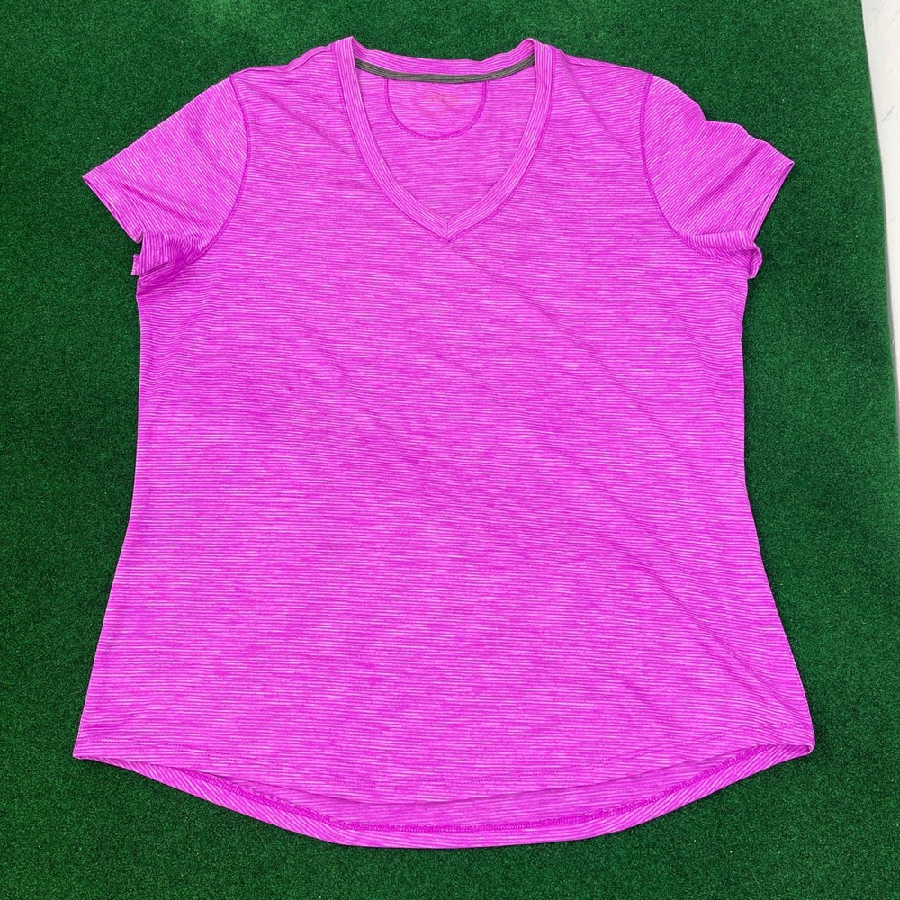 Danskin Womens Space Dye V-Neck Activewear T-Shirt Bundle Pink Blue XL 2-Pack - Picture 6 of 11